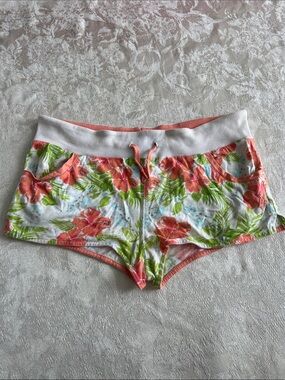 H&M Tropical Hibiscus Lounge Shorts Size 6 Y2K Beachy